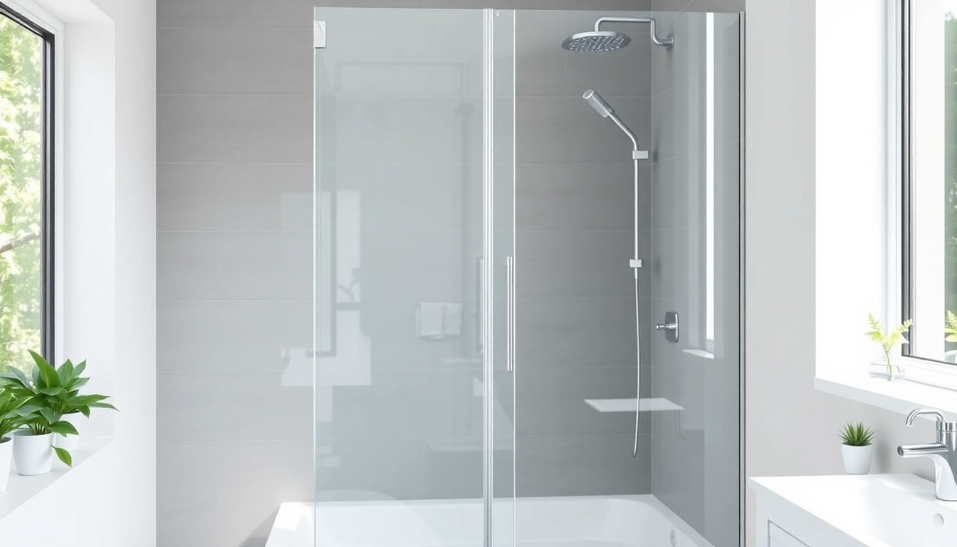 Showcase of a corner shower screen frameless illustrating modern design and clarity in a contemporary bathroom.