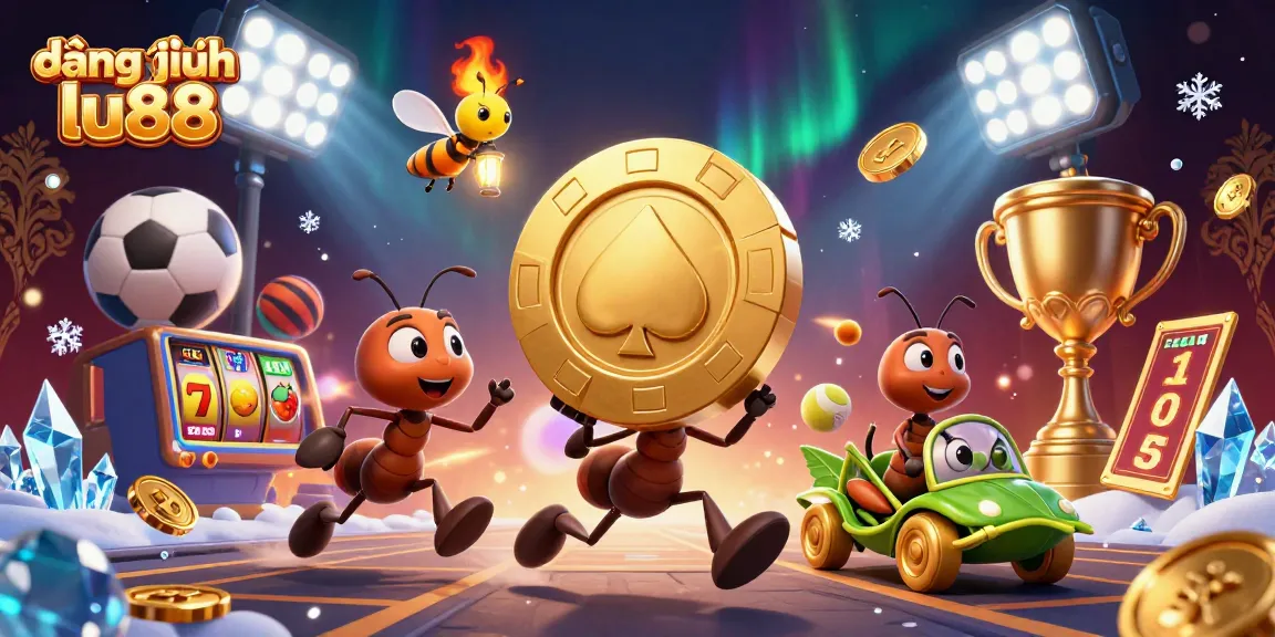 Engage with đăng nhập lu88 as ants execute a casino heist scene, showcasing dynamic gambling elements.