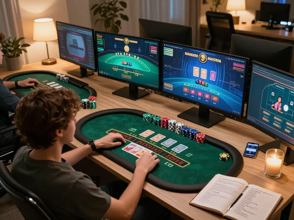 Engaging in online casino gameplay on Trang chủ 79king with excitement and strategic focus