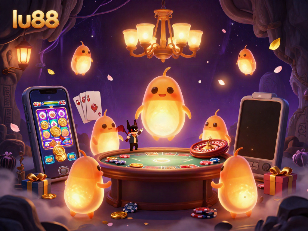 Experience the vibrant glow of lu88 casino with glowing worms lighting games and excitement.