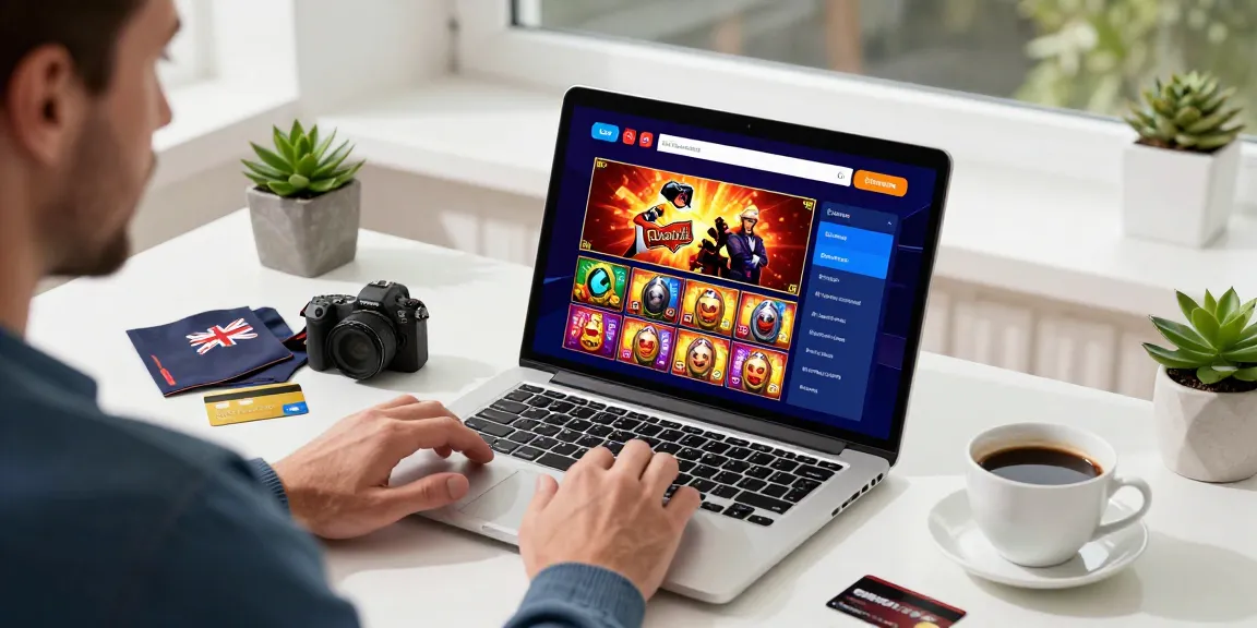 Engaged player exploring casinos that accept credit cards, showcasing vibrant games.