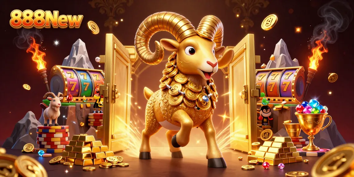Experience the thrill of winning at 888New with vibrant slot reels and golden treasures!
