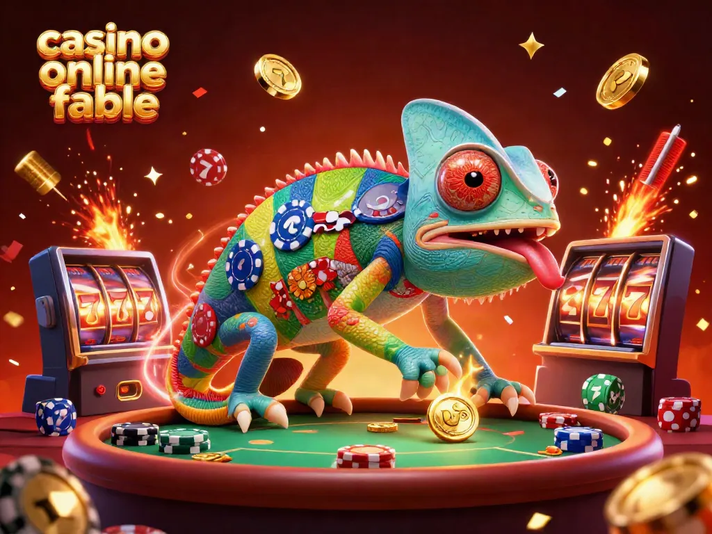 Disfruta en un casino online fiable con la diversión de un dueño camaleón que atrae monedas doradas.