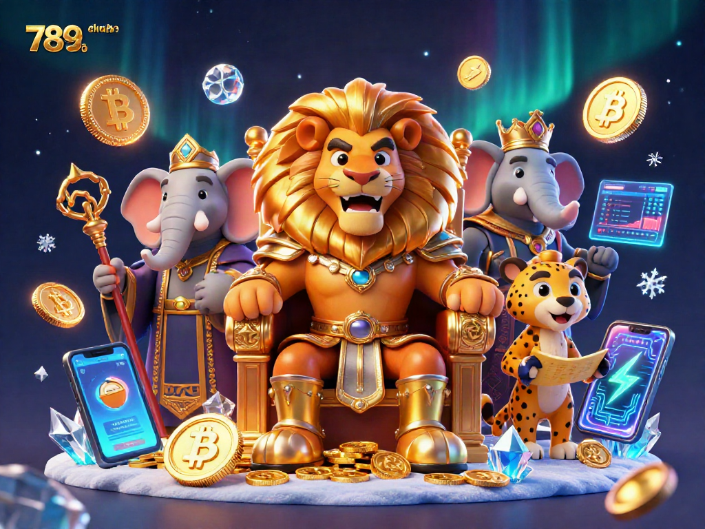 Join the action at 789club, where the lion king rules the casino with vibrant gaming elements surrounding!