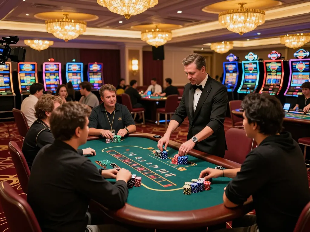 Players at 789bet's elegant blackjack table with dynamic gameplay