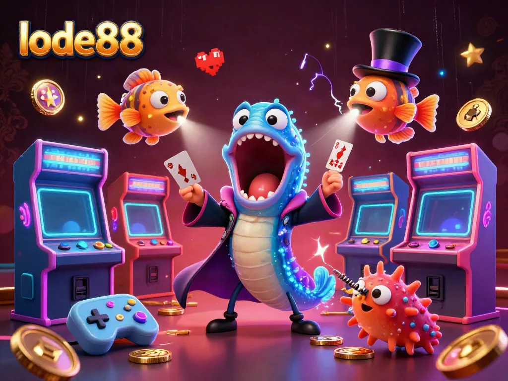 Experience thrilling magic and wins at lode88 with vibrant characters and arcade game elements.
