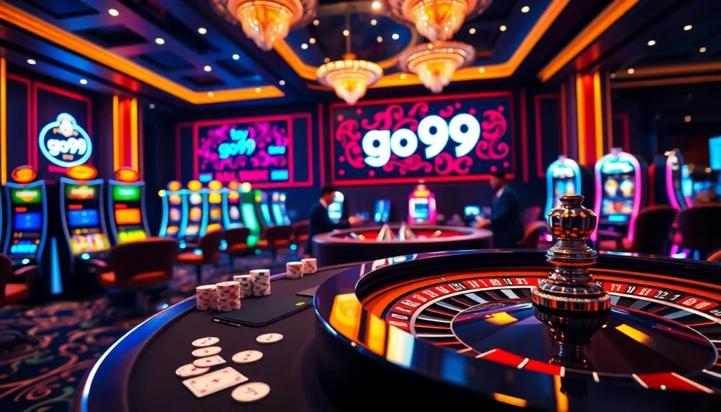 Experience the thrill of go99 gaming in a luxurious casino ambiance filled with excitement.