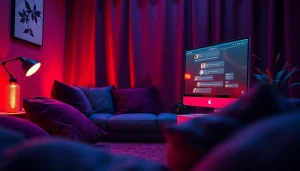 Engaging in intimate conversations with porn chat AI in a cozy setting.