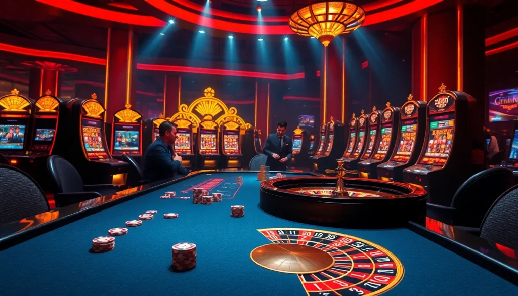 An exciting poker game at a luxurious casino table reflecting the essence of 8kbet.