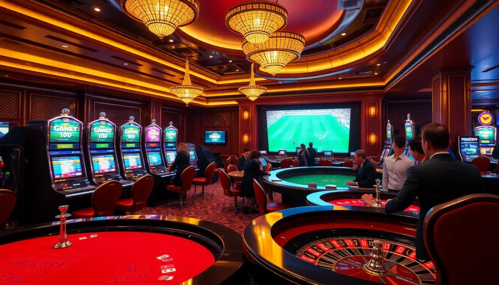 Xoilac tv enhances your gambling experience with thrilling live sports action in a luxurious casino setting.