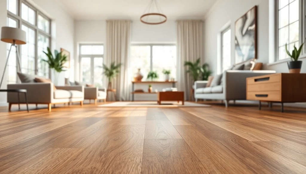 View luxurious vinyl flooring near me in a stylish interior setting.